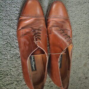 Salvatore Ferragamo brown leather oxfords size 10.5